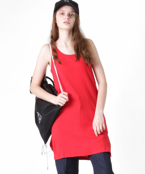 RNA（アールエヌエー）の「M0878 タンクワンピース（タンクトップ・レディース・ブラック/杢グレー/ホワイト/レッド・MEDIUM）」の18枚目の写真