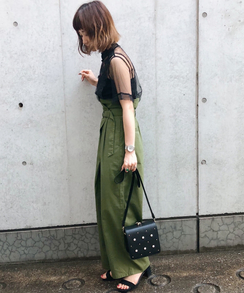 PAGEBOY（ページボーイ）の「2WAYチノワイドパンツ（チノパンツ・レディース・ブラック/ベージュ/カーキ・SMALL/MEDIUM）」の3枚目の写真