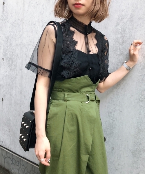 PAGEBOY（ページボーイ）の「2WAYチノワイドパンツ（チノパンツ・レディース・ブラック/ベージュ/カーキ・SMALL/MEDIUM）」の7枚目の写真