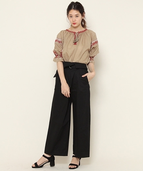 PAGEBOY（ページボーイ）の「2WAYチノワイドパンツ（チノパンツ・レディース・ブラック/ベージュ/カーキ・SMALL/MEDIUM）」の9枚目の写真