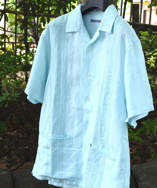 SHIPS(シップス)の「SU: リネンレーヨン キューバシャツ■(シャツ/ブラウス・メンズ・ネイビー/ライトブルー・SMALL/MEDIUM/LARGE)」の9枚目の写真