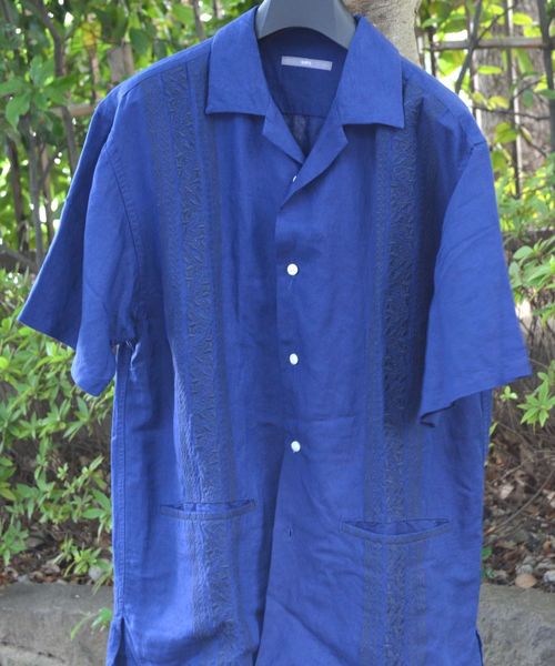 SHIPS(シップス)の「SU: リネンレーヨン キューバシャツ■(シャツ/ブラウス・メンズ・ネイビー/ライトブルー・SMALL/MEDIUM/LARGE)」の7枚目の写真
