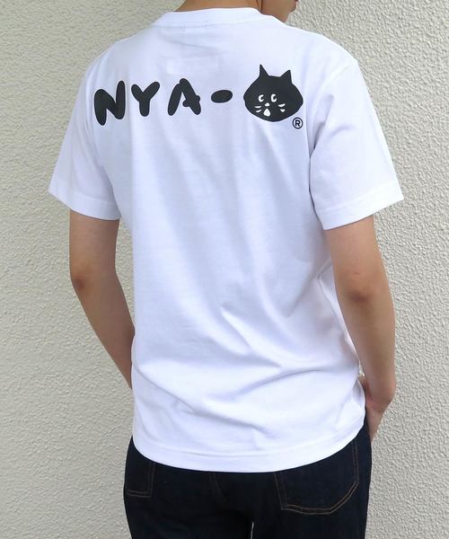 Champion（チャンピオン）の「にゃーとチャンピオンのビッグロゴ T（Tシャツ/カットソー・レディース・ホワイト/ブラック/オレンジ・02/03）」の2枚目の写真