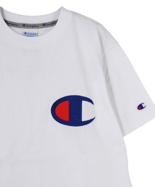 Champion（チャンピオン）の「にゃーとチャンピオンのビッグロゴ T（Tシャツ/カットソー・レディース・ホワイト/ブラック/オレンジ・02/03）」の7枚目の写真