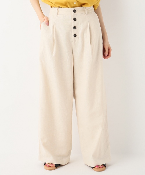 SLOBE IENA（スローブイエナ）の「リネンPEタックパンツ◆（その他パンツ・レディース・アイボリー/ネイビー/ブラウン・36/38/40）」の16枚目の写真