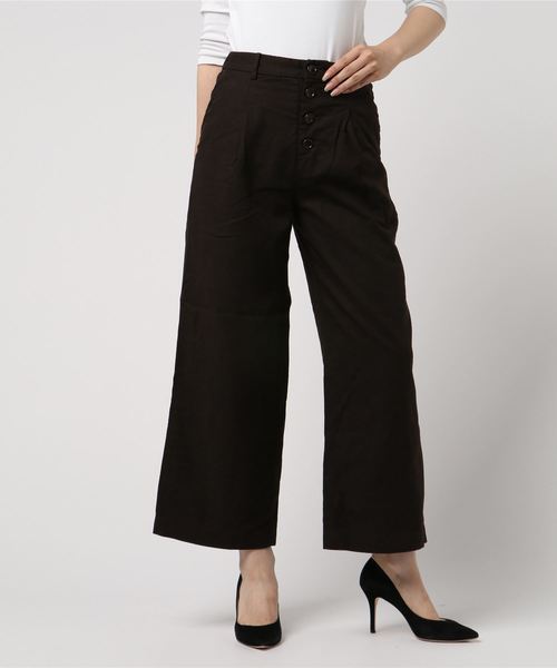 SLOBE IENA（スローブイエナ）の「リネンPEタックパンツ◆（その他パンツ・レディース・アイボリー/ネイビー/ブラウン・36/38/40）」の18枚目の写真