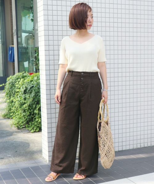 セール】リネンPEタックパンツ◇（その他パンツ）｜SLOBE IENA