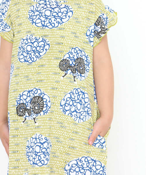 セール Design コラボレーションキッズワンピース ヒツジ フリル カタ ワンピース スリーブ カタ ワンピース ワンピース Design ボックス スリーブ Graniph デザイン ティーシャツ ストア グラニフ のファッション Store Tshirts パターン ショート