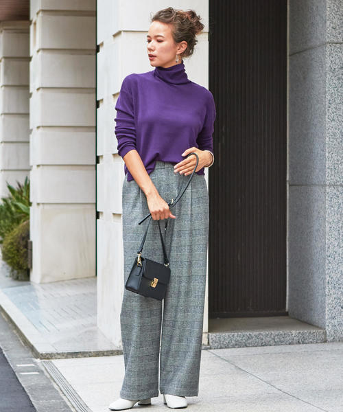BEAUTY&YOUTH UNITED ARROWS（ビューティーアンドユースユナイテッドアローズ）の「BY∴ フルニードルタートルネックニット о（ニット/セーター・レディース・ブラック/オフホワイト/ライトグレー/パープル/ホワイト・FREE）」の13枚目の写真