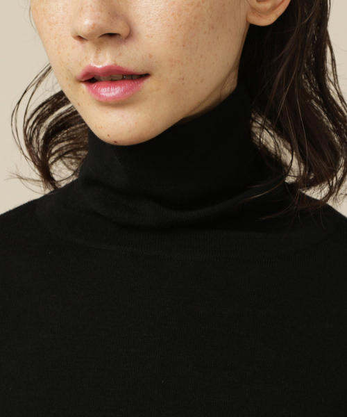 BEAUTY&YOUTH UNITED ARROWS（ビューティーアンドユースユナイテッドアローズ）の「BY∴ フルニードルタートルネックニット о（ニット/セーター・レディース・ブラック/オフホワイト/ライトグレー/パープル/ホワイト・FREE）」の8枚目の写真