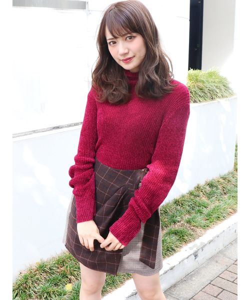 dazzlin(ダズリン)の「チェックラップミニスカート(スカート・レディース・ブラウン/グレー/マスタード・SMALL/MEDIUM)」の6枚目の写真