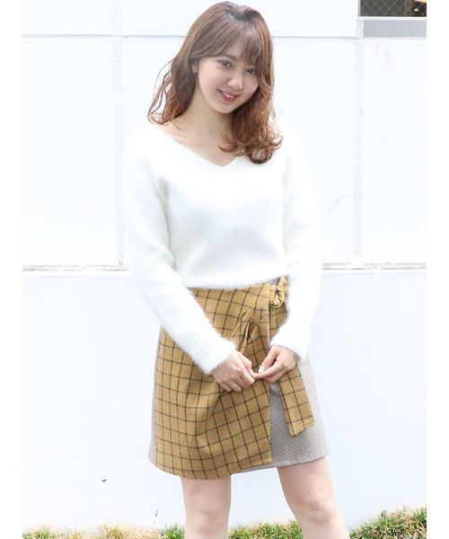 dazzlin(ダズリン)の「チェックラップミニスカート(スカート・レディース・ブラウン/グレー/マスタード・SMALL/MEDIUM)」の16枚目の写真