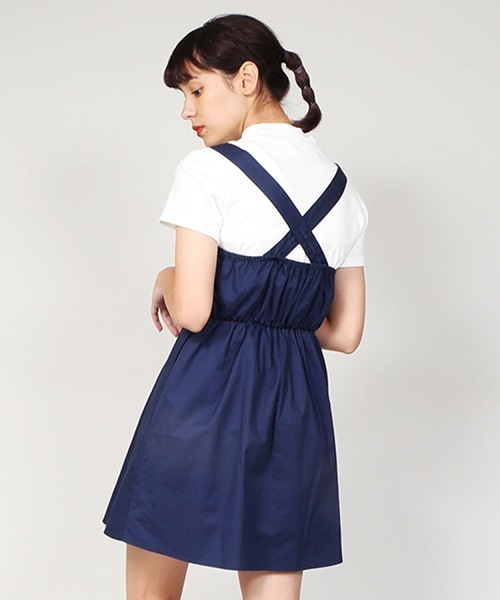 PUNYUS（プニュズ）の「前ボタンワンピース（ワンピース・レディース・ネイビー/カーキ・1/3）」の3枚目の写真