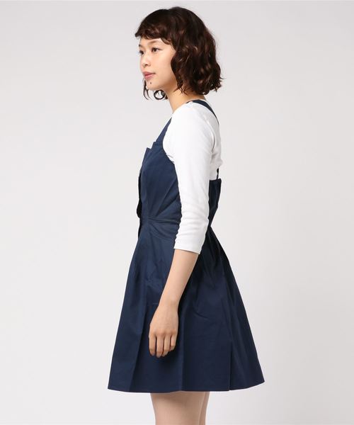 PUNYUS（プニュズ）の「前ボタンワンピース（ワンピース・レディース・ネイビー/カーキ・1/3）」の4枚目の写真