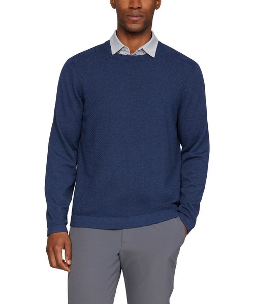 UNDER ARMOUR（アンダーアーマー）の「UAスレッドボーンクルーセーター(ゴルフ/ロングスリーブ/MEN)[1317349]（ニット/セーター・メンズ・ダークインディゴブルー/ライトグレー・MD/XL/LG）」の2枚目の写真