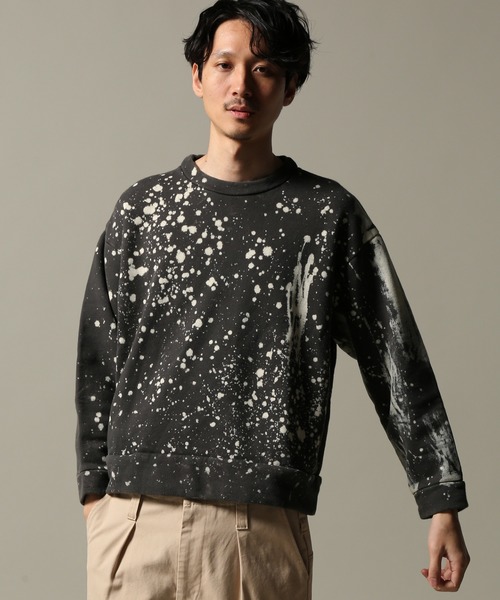 Journal Standard TRISECT(トライセクト)の「BLEACH DYE SWEAT #(スウェット・メンズ・チャコールグレー/グリーン/キャメル・MEDIUM/LARGE)」の2枚目の写真