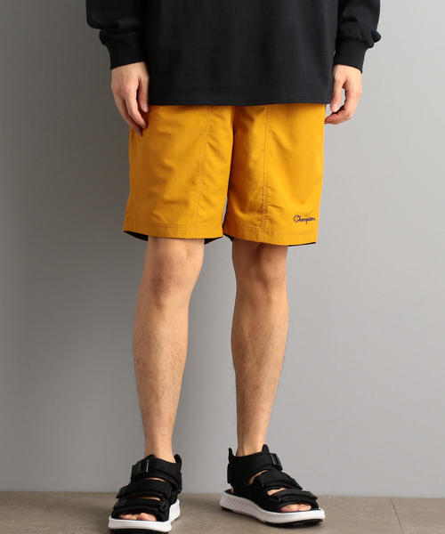 Champion（チャンピオン）の「別注 ［チャンピオン］SC Champion LOGO ショートパンツ（その他パンツ・メンズ・ブラック/ベージュ/ターコイズブルー・L/S/M）」の2枚目の写真