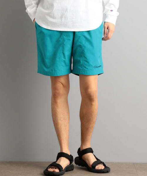 Champion（チャンピオン）の「別注 ［チャンピオン］SC Champion LOGO ショートパンツ（その他パンツ・メンズ・ブラック/ベージュ/ターコイズブルー・L/S/M）」の3枚目の写真