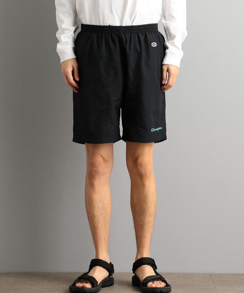 Champion（チャンピオン）の「別注 ［チャンピオン］SC Champion LOGO ショートパンツ（その他パンツ・メンズ・ブラック/ベージュ/ターコイズブルー・L/S/M）」の6枚目の写真