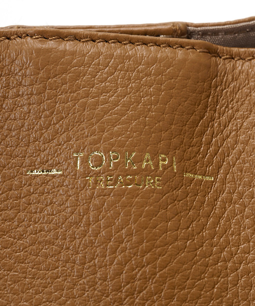 TOPKAPI（トプカピ）の「シュリンクレザーダブルハンドルトートバッグ（トートバッグ・レディース・ネイビー/クリーム/キャメル・FREE）」の4枚目の写真