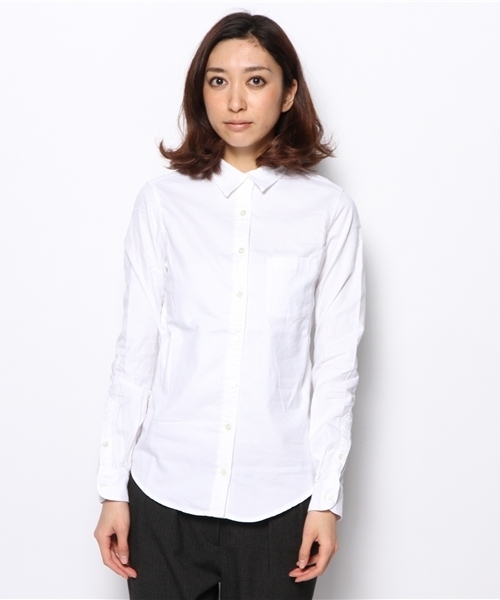 PLST（プラステ）の「オックスフォードスリムシャツ（シャツ/ブラウス・レディース・ホワイト・0/2）」の5枚目の写真