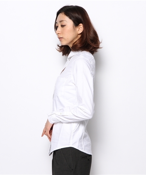 PLST（プラステ）の「オックスフォードスリムシャツ（シャツ/ブラウス・レディース・ホワイト・0/2）」の6枚目の写真