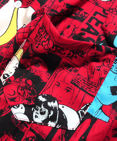 neos(ネオス)の「【neos -addictive design-】ルーズシルエット アメコミ 総柄 オープンカラーシャツ(シャツ/ブラウス・メンズ・ホワイト/レッド・MEDIUM/LARGE/X-LARGE)」の15枚目の写真