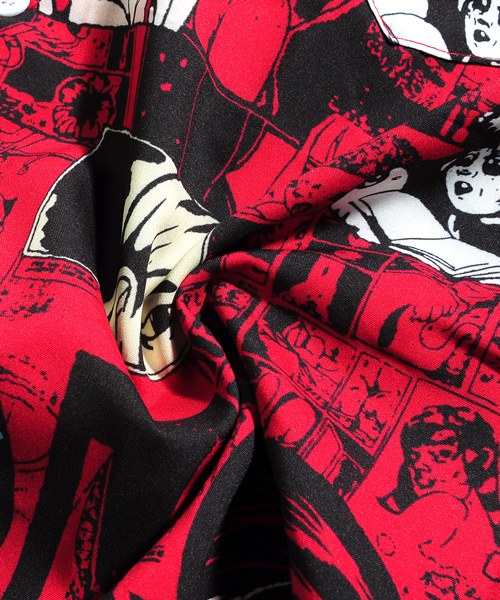 neos(ネオス)の「【neos -addictive design-】ルーズシルエット アメコミ 総柄 オープンカラーシャツ(シャツ/ブラウス・メンズ・ホワイト/レッド・MEDIUM/LARGE/X-LARGE)」の12枚目の写真