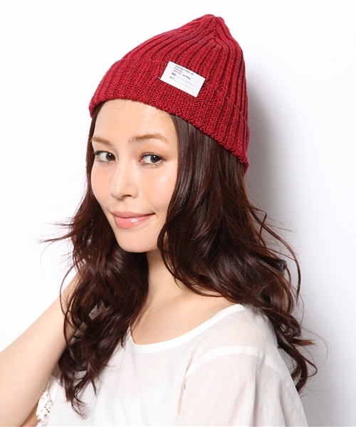 Ray BEAMS（レイビームス）の「RACAL / リブニットCAP（ニットキャップ/ビーニー・レディース・グレー/ワイン/イエロー/ネイビー・ONE SIZE）」の4枚目の写真