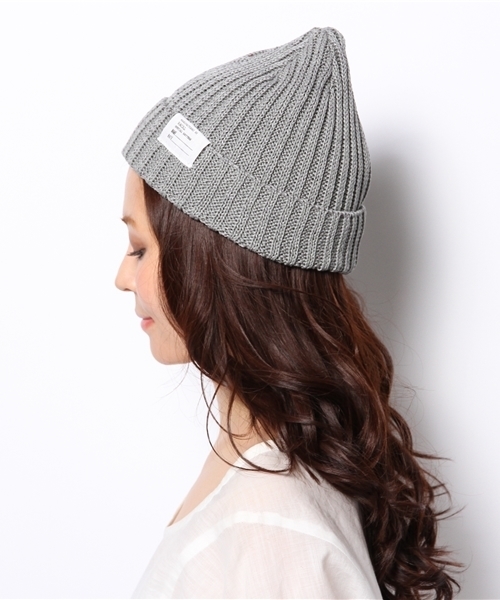 Ray BEAMS（レイビームス）の「RACAL / リブニットCAP（ニットキャップ/ビーニー・レディース・グレー/ワイン/イエロー/ネイビー・ONE SIZE）」の8枚目の写真