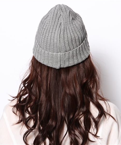 Ray BEAMS（レイビームス）の「RACAL / リブニットCAP（ニットキャップ/ビーニー・レディース・グレー/ワイン/イエロー/ネイビー・ONE SIZE）」の9枚目の写真