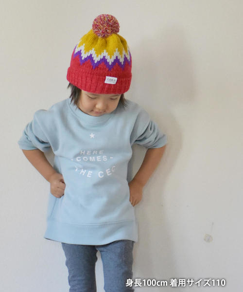 coen（コーエン）の「【coen キッズ / ジュニア】ウラキモウプリントスウェットプルオーバー（スウェット・キッズ・ライトグレー/ブラウン/ブラック/パープル/ライトブルー・110/130/100/120/150/140）」の5枚目の写真