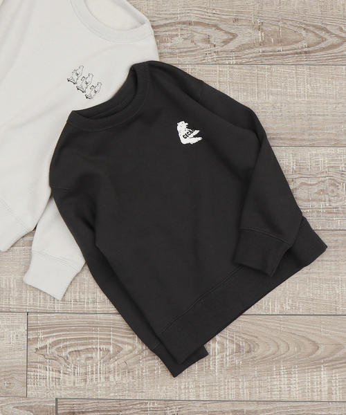 coen（コーエン）の「【coen キッズ / ジュニア】ウラキモウプリントスウェットプルオーバー（スウェット・キッズ・ライトグレー/ブラウン/ブラック/パープル/ライトブルー・110/130/100/120/150/140）」の2枚目の写真