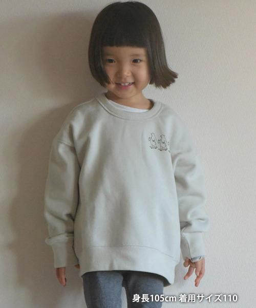 coen（コーエン）の「【coen キッズ / ジュニア】ウラキモウプリントスウェットプルオーバー（スウェット・キッズ・ライトグレー/ブラウン/ブラック/パープル/ライトブルー・110/130/100/120/150/140）」の9枚目の写真