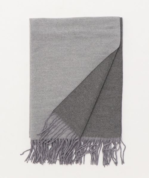 STYLEBLOCK（スタイルブロック）の「カラー切替リバーシブルフリンジ大判マフラー（マフラー・レディース・グレー/レッド/ピンク/イエロー/ブルー/ワインレッド・FREE）」の11枚目の写真