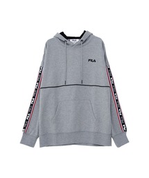 【FILA/フィラ】ロゴテープ プルパーカー ビッグシルエット スウェット パーカー 裏毛