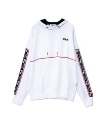 【FILA/フィラ】ロゴテープ プルパーカー ビッグシルエット スウェット パーカー 裏毛
