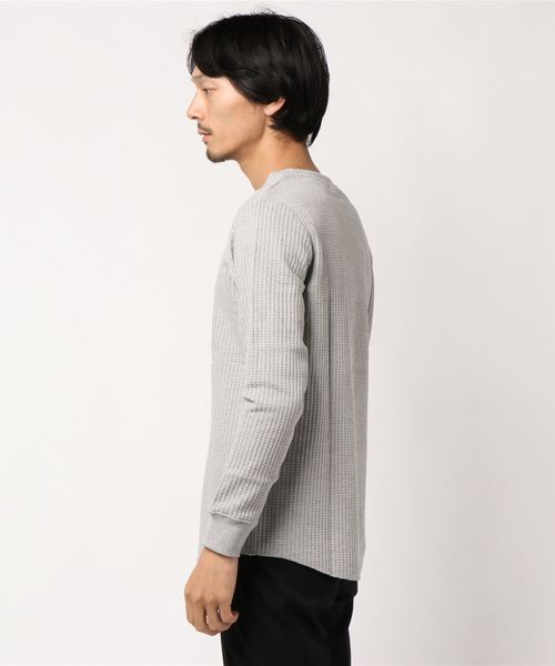 NO WAY（ノーウェイ）の「/ビッグ　ワッフルクルーロンＴ/（Tシャツ/カットソー・メンズ・ブラック/グレー/オフホワイト・MEDIUM/LARGE/X-LARGE）」の4枚目の写真