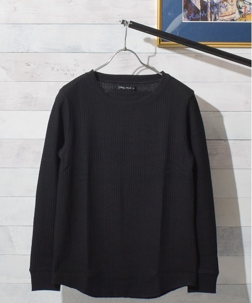 NO WAY（ノーウェイ）の「/ビッグ　ワッフルクルーロンＴ/（Tシャツ/カットソー・メンズ・ブラック/グレー/オフホワイト・MEDIUM/LARGE/X-LARGE）」の3枚目の写真