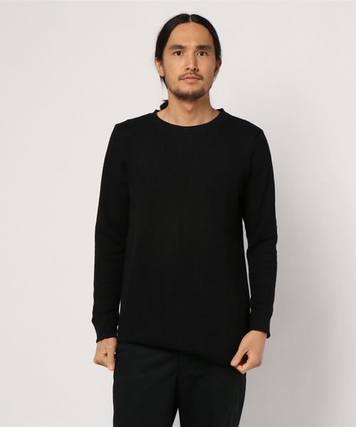 NO WAY（ノーウェイ）の「/ビッグ　ワッフルクルーロンＴ/（Tシャツ/カットソー・メンズ・ブラック/グレー/オフホワイト・MEDIUM/LARGE/X-LARGE）」の10枚目の写真