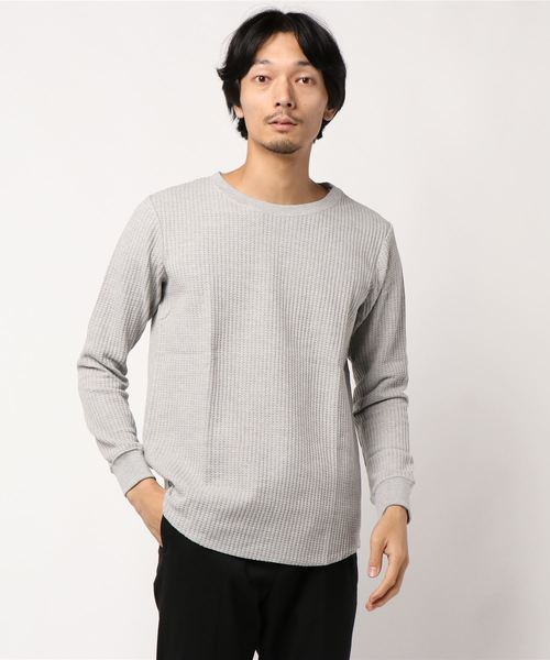 NO WAY（ノーウェイ）の「/ビッグ　ワッフルクルーロンＴ/（Tシャツ/カットソー・メンズ・ブラック/グレー/オフホワイト・MEDIUM/LARGE/X-LARGE）」の8枚目の写真