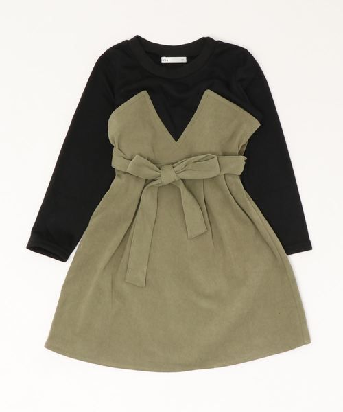 キッズ 変形ベアドッキングワンピース 1 160cm を購入できます Ikka ワンピース Ikka イッカ のワンピース 変形ベアドッキングワンピース 1 160cm ワンピース Ikka イッカ のファッション