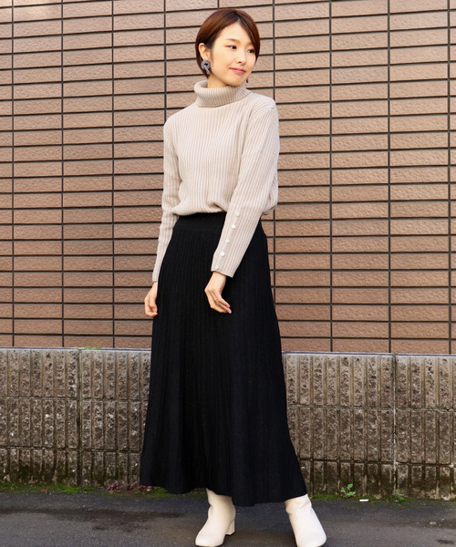 tiptop(ティップトップ)の「<pocket>【ZOZO限定アイテム】*セットアップ*袖ボタンリブタートルニット(ニット/セーター・レディース・ベージュ/ブラウン/アイボリー・FREE)」の20枚目の写真