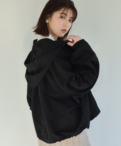 one after another NICE CLAUP（ワンアフターアナザーナイスクラップ）の「袖ボリュームマウンテンパーカー（マウンテンパーカー・レディース・アイボリー/ブラック/カーキ/ミント・FREE）」の12枚目の写真