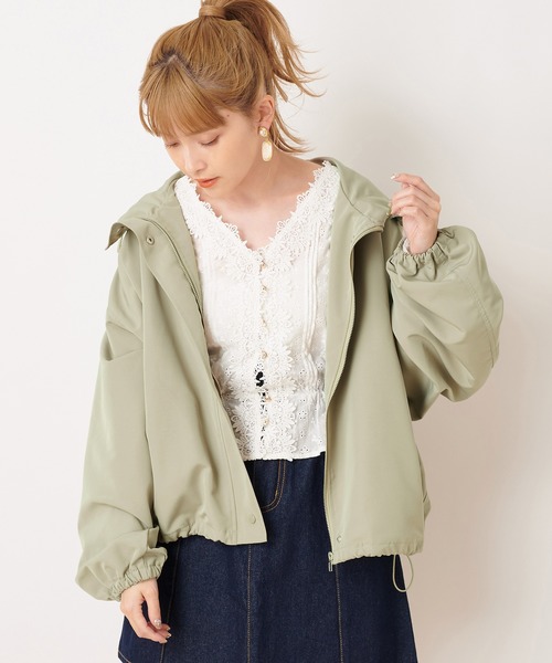 one after another NICE CLAUP（ワンアフターアナザーナイスクラップ）の「袖ボリュームマウンテンパーカー（マウンテンパーカー・レディース・アイボリー/ブラック/カーキ/ミント・FREE）」の19枚目の写真