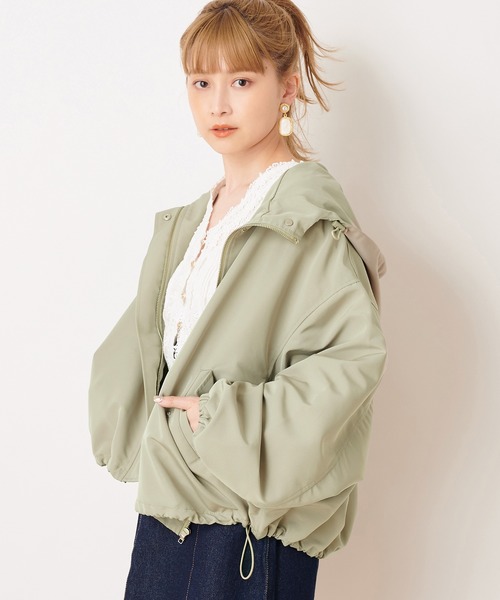 one after another NICE CLAUP（ワンアフターアナザーナイスクラップ）の「袖ボリュームマウンテンパーカー（マウンテンパーカー・レディース・アイボリー/ブラック/カーキ/ミント・FREE）」の20枚目の写真