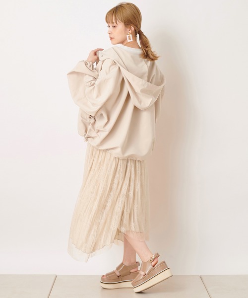 one after another NICE CLAUP（ワンアフターアナザーナイスクラップ）の「袖ボリュームマウンテンパーカー（マウンテンパーカー・レディース・アイボリー/ブラック/カーキ/ミント・FREE）」の22枚目の写真