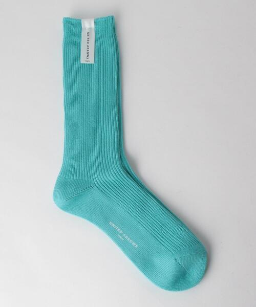 BEAUTY&YOUTH UNITED ARROWS（ビューティーアンドユースユナイテッドアローズ）の「UA リブ レギュラー ソックス（ソックス/靴下・メンズ・ブラック/ホワイト/ターコイズブルー/イエロー・FREE）」の3枚目の写真