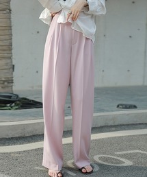 【chuclla】【2020/SS】ソリッドカラー 2タック ワイドスラックス chw1042