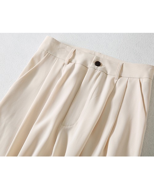 chuclla（チュクラ）の「【chuclla】【2020/SS】ソリッドカラー 2タック ワイドスラックス chw1042（スラックス・レディース・ブラック/ベビーピンク/アイボリー/ダークネイビー・S/M/L）」の22枚目の写真